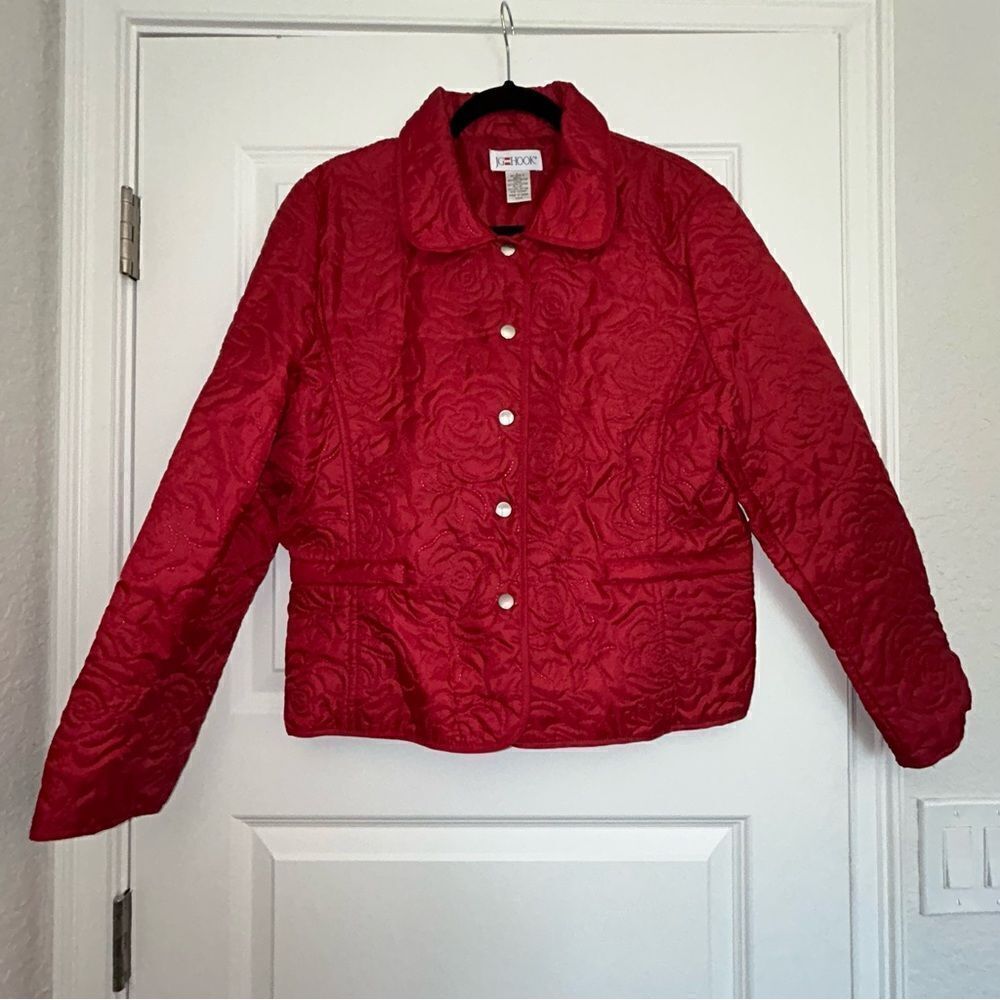 JG Hook Snap Button Front Long Sleeve Lightweight Coat Jacket